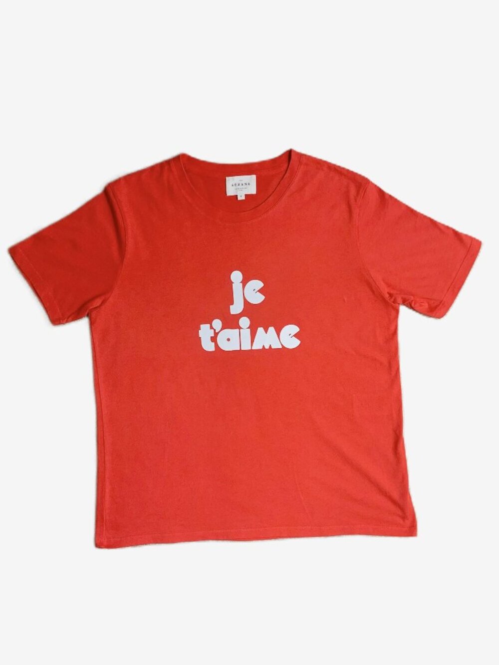 Like New Sezane Je T’aime Graphic Tee, Red/White, Size Medium - Picture 2 of 7